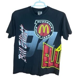 Vintage Bill Elliott T-shirt Mens Large McDonald’s Racing team Nascar Cars 90s